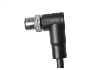 M12 Мъжки ъглов неекраниран A-кодиращ 12PIN PUR кабел 1.0M M12*1.0